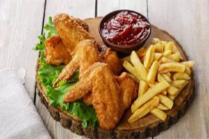 French Fries W/ Chicken Wings